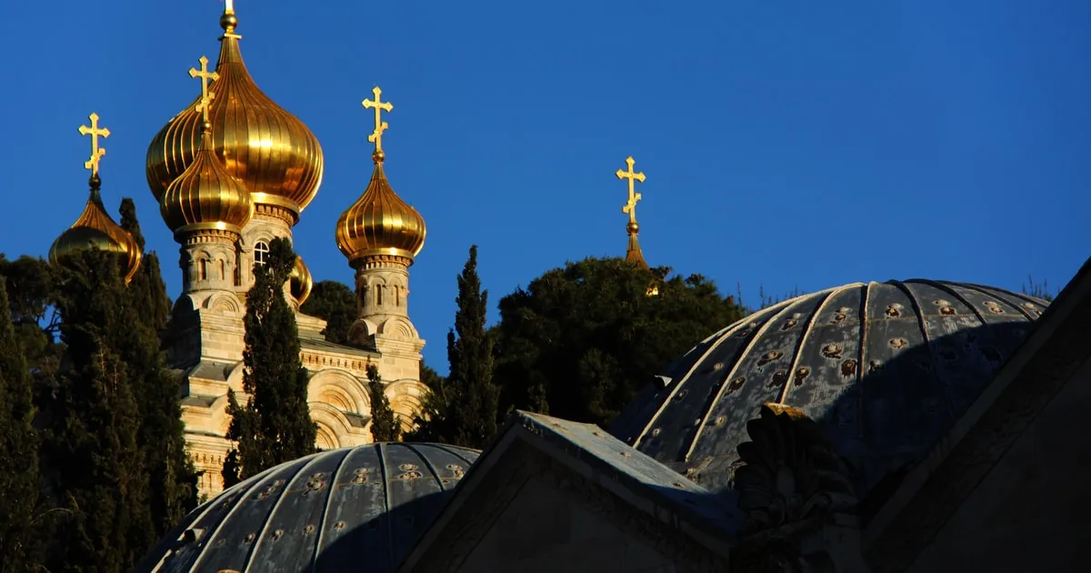 The view over the Old City from the top of the Mount of Olives on a guided Jerusalem tour
