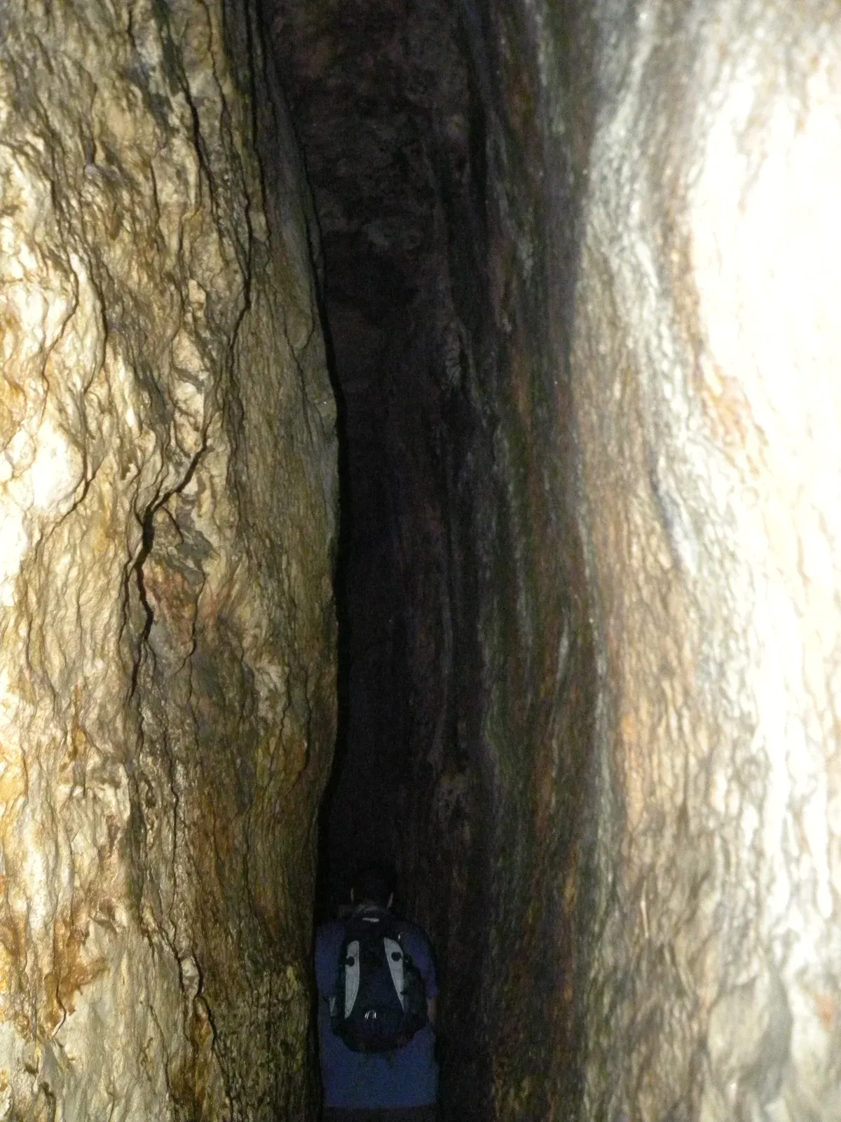 Inside the Siloam tunnel, also called Hezekiah's Tunnel, on the wet route, city of david